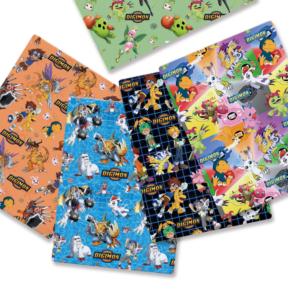 Baby Clothing Material - 디지몬 만화 원단 수제 바느질 패치워크