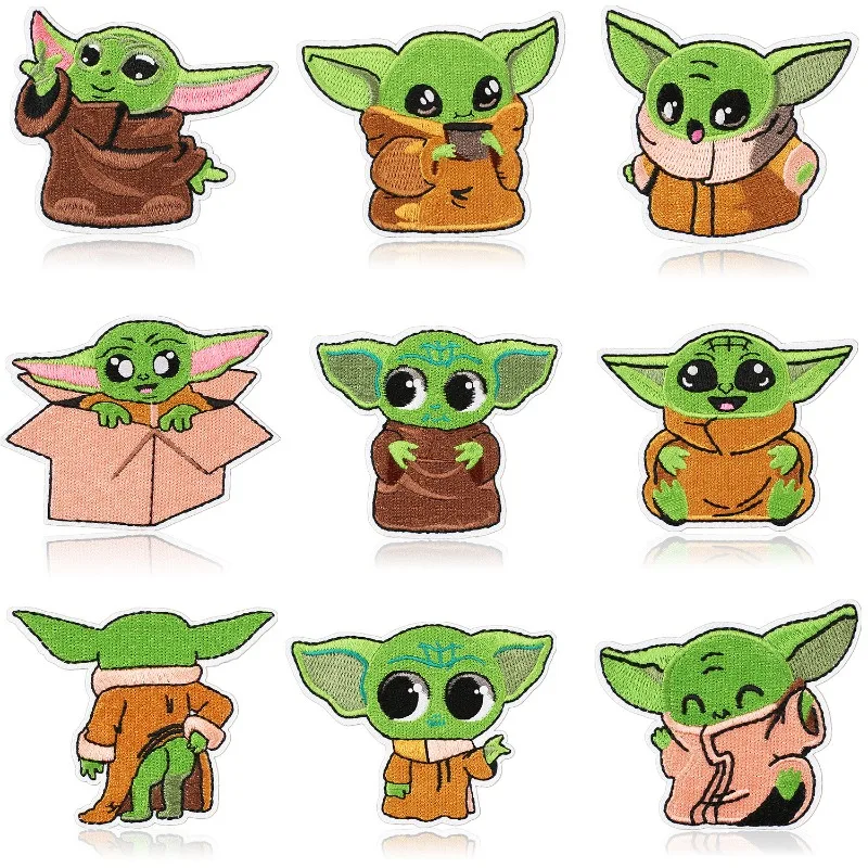 Baby Yoda Clothing - 9개 스타워즈 피규어 패치, 의류용 다리미