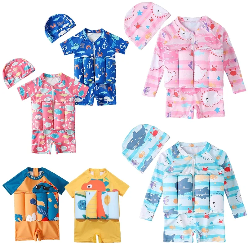 Baby Clothing For Sale - 어린이 부력 수영복 만화 프린트 수영복