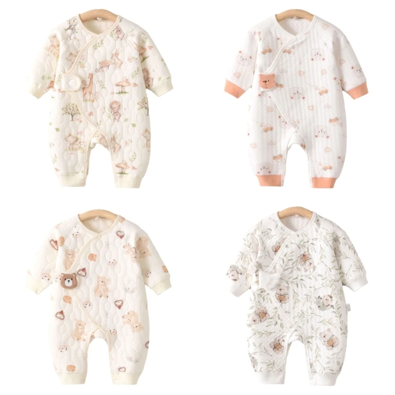 0-1 개월 동안 만화 패턴 Romper 아기 긴 소매 - Baby Clothing Patterns Free 리뷰 및 가격