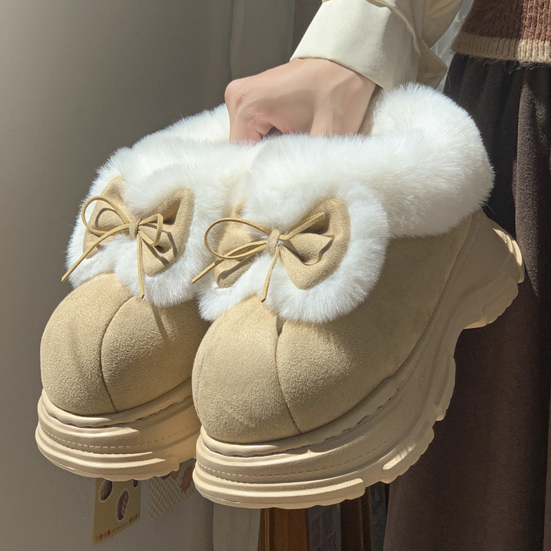 여성용 따뜻한 인조 퍼 플러피 슬리퍼 겨울 플랫폼 신발 - Soft Sole Booties 리뷰 및 가격