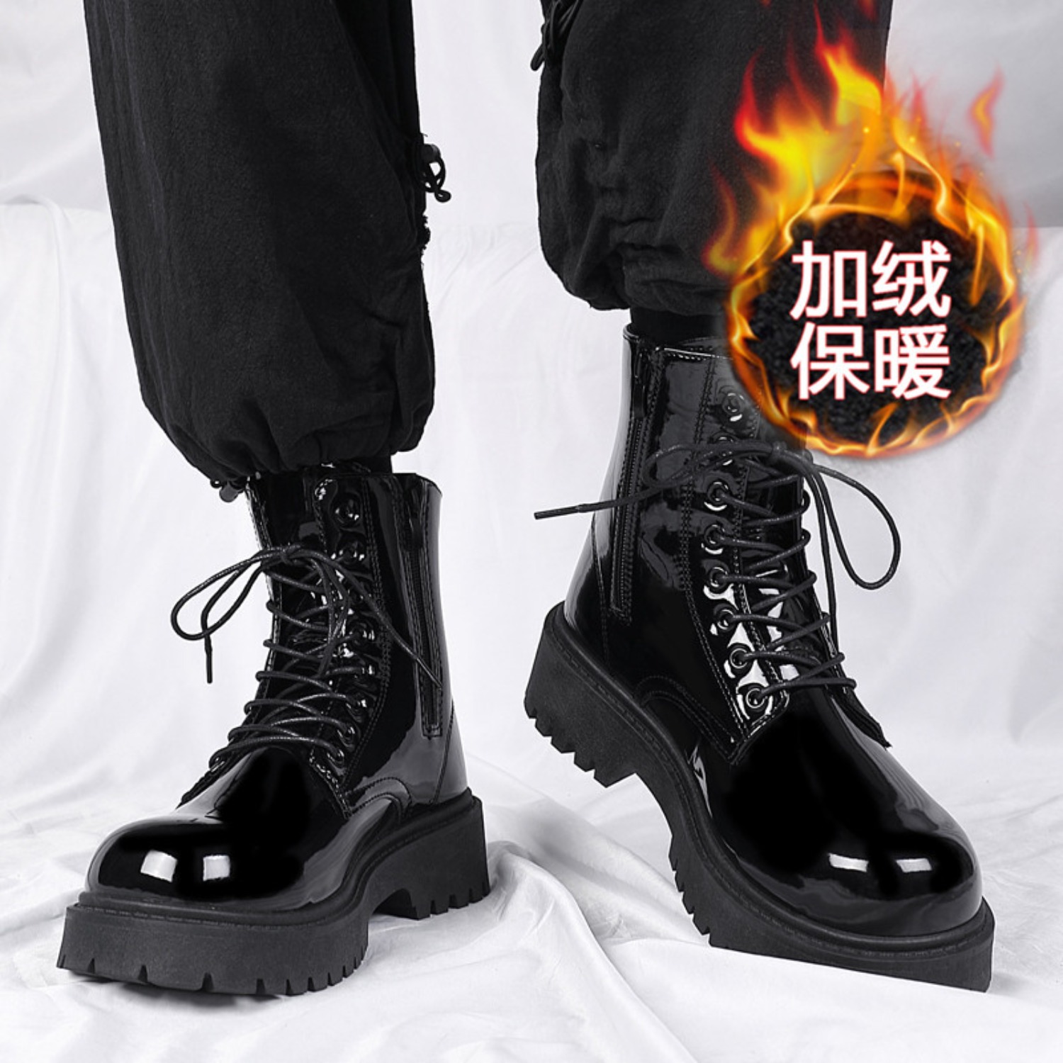 남성용 따뜻한 플러시 하이탑 부츠 겨울용 소프트솔 논슬 - Soft Sole Booties 리뷰 및 가격
