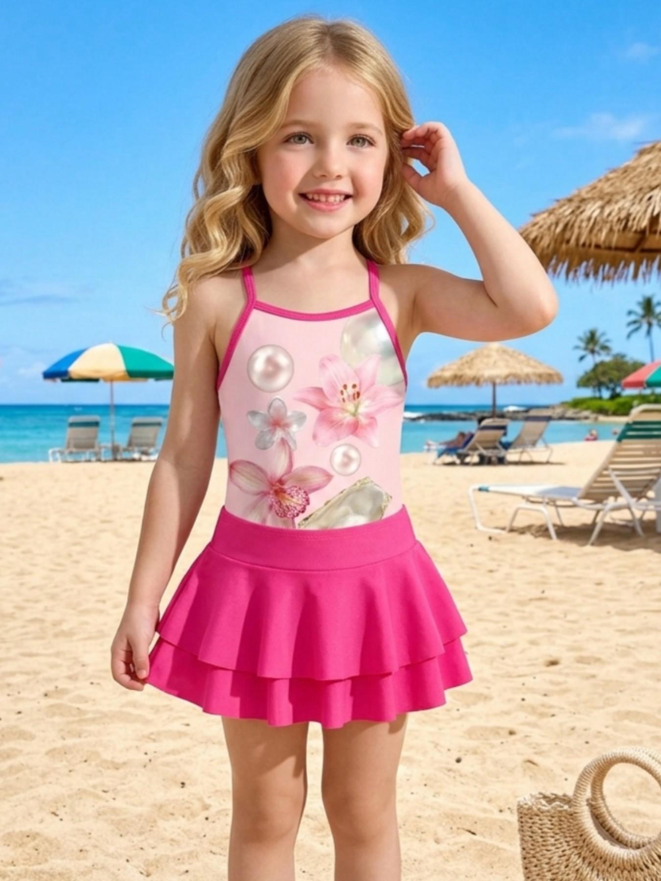 여아 여름 캐주얼 수영복, 여아 서스펜더 원피스 수영복 - Baby Clothing For Sale 리뷰 및 가격