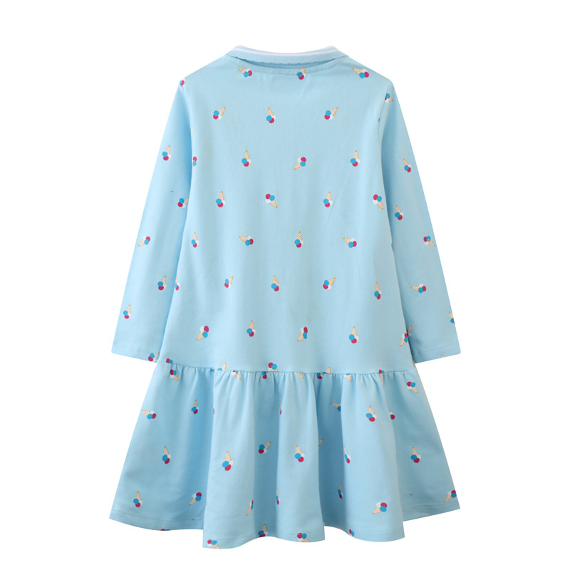 점핑 미터 2-7세 여아용 긴팔 드레스 아이스크림 프린 - Baby Clothing Patterns Free 리뷰 및 가격