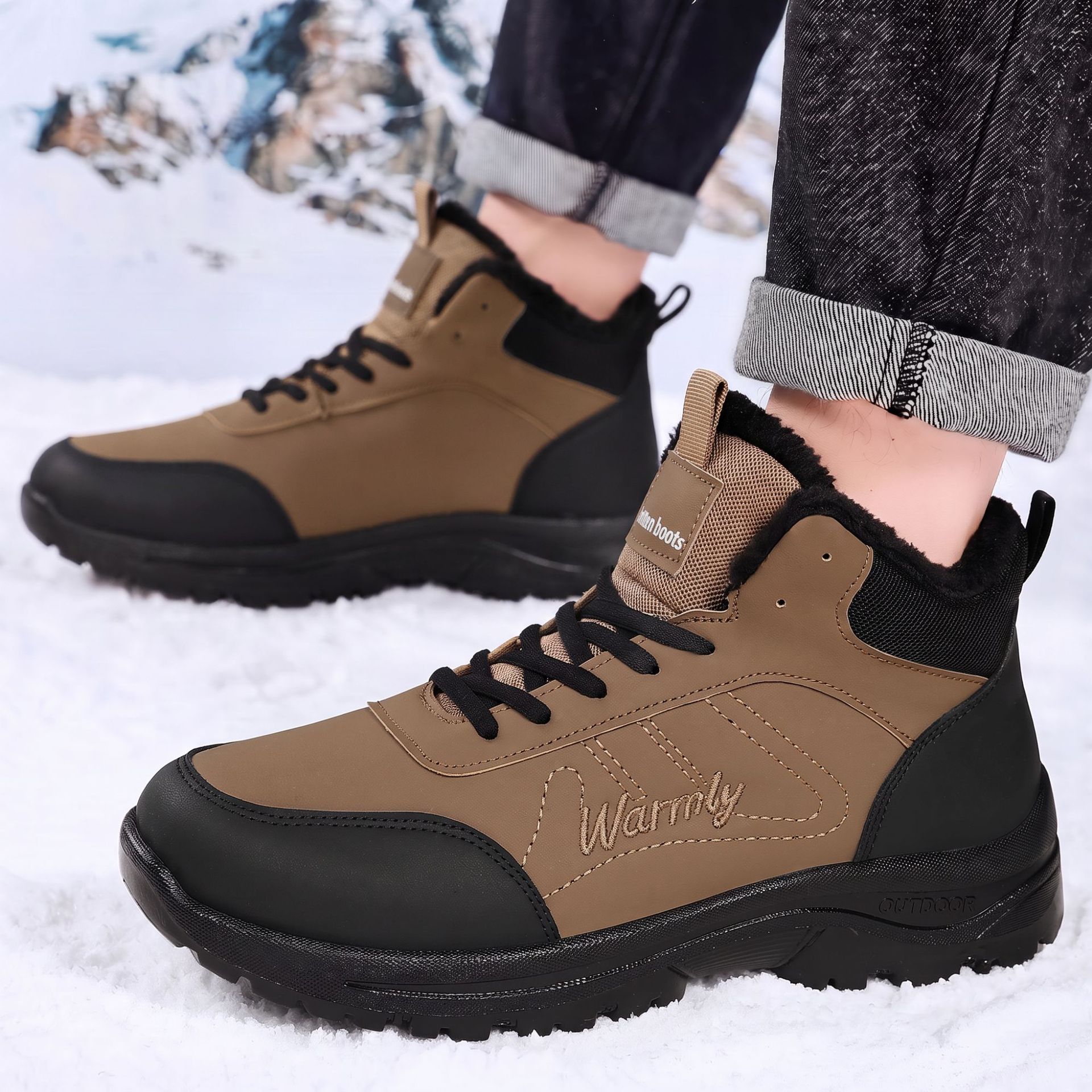 겨울철 야외 하이킹에 적합한 두꺼운 벨벳 안감의 남성용 - Soft Sole Booties 리뷰 및 가격