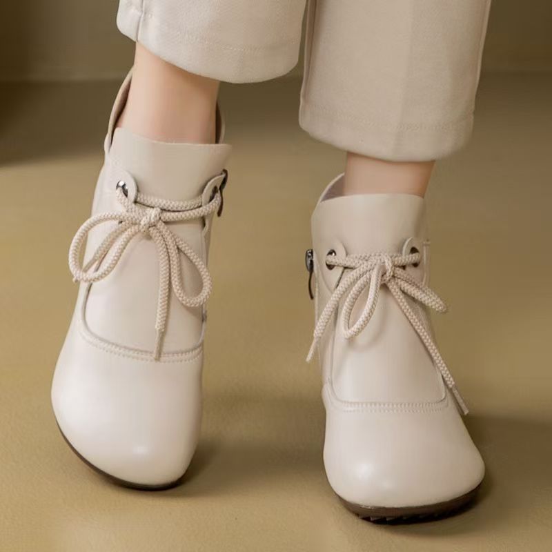 여성용 가을 겨울 신상 가죽 레이스업 앵클 부츠 부드러 - Soft Sole Booties 리뷰 및 가격