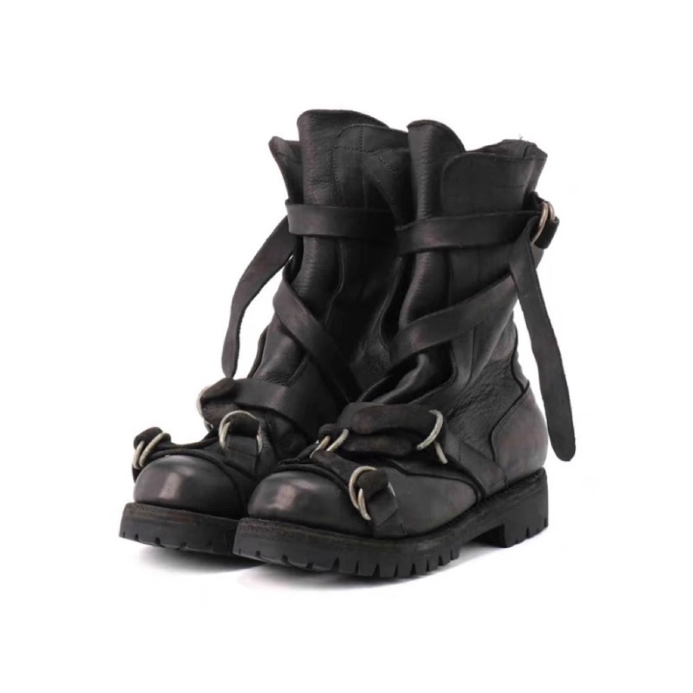 남성용 가죽 오토바이 부츠 펑크 레트로 두꺼운 밑창 미 - Soft Sole Booties 리뷰 및 가격