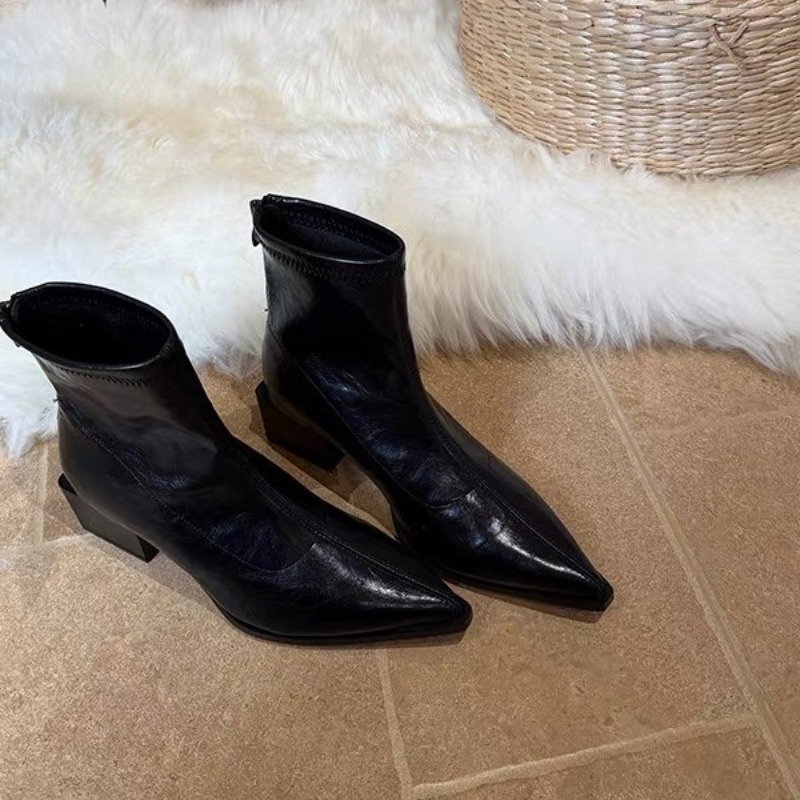 웨스턴 스타일의 굽이 있는 부티, 가을 신상품, 뾰족한 - Soft Sole Booties 리뷰 및 가격
